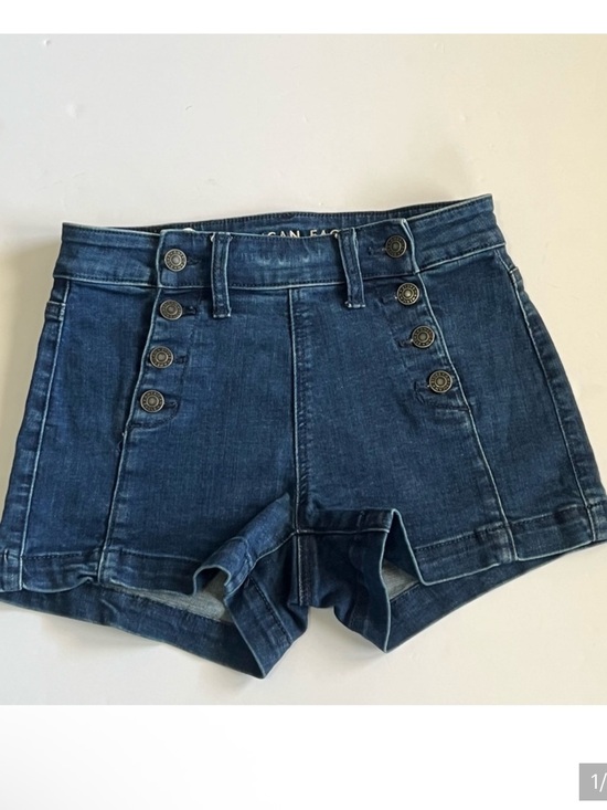 American Eagle Outfitters Pants - American Eagle Hi Rise Sailor Denim Jean Shorts Size 2